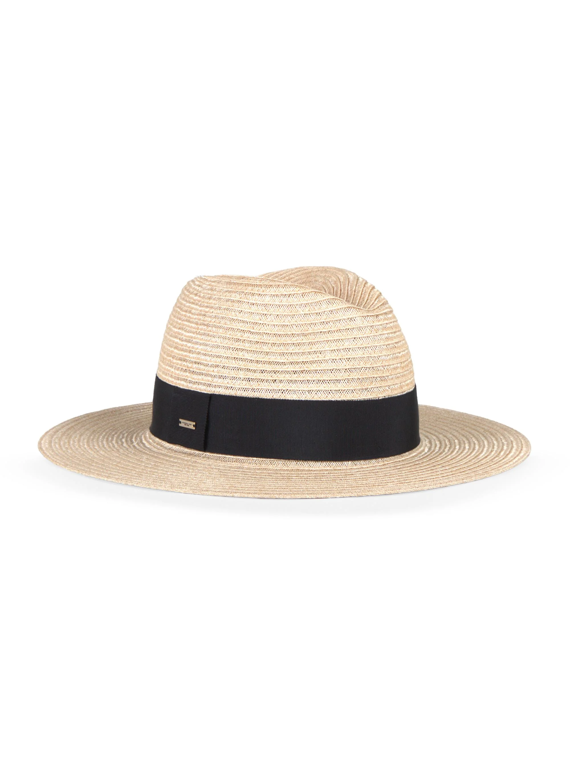 Women's Courtney Grosgrain Packable Fedora - Natural - 1