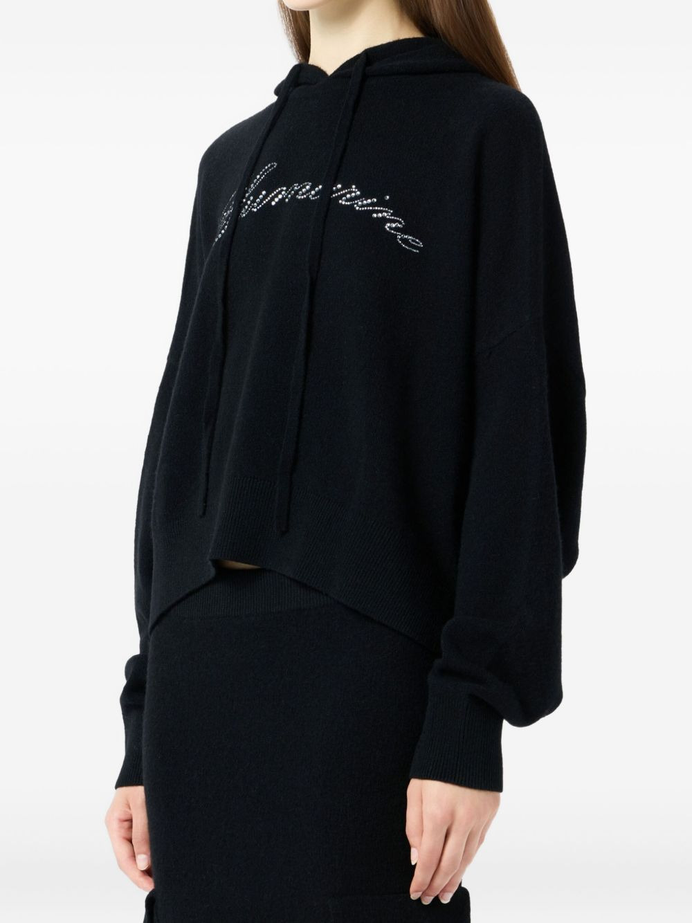crystal-embellished hoodie - 4
