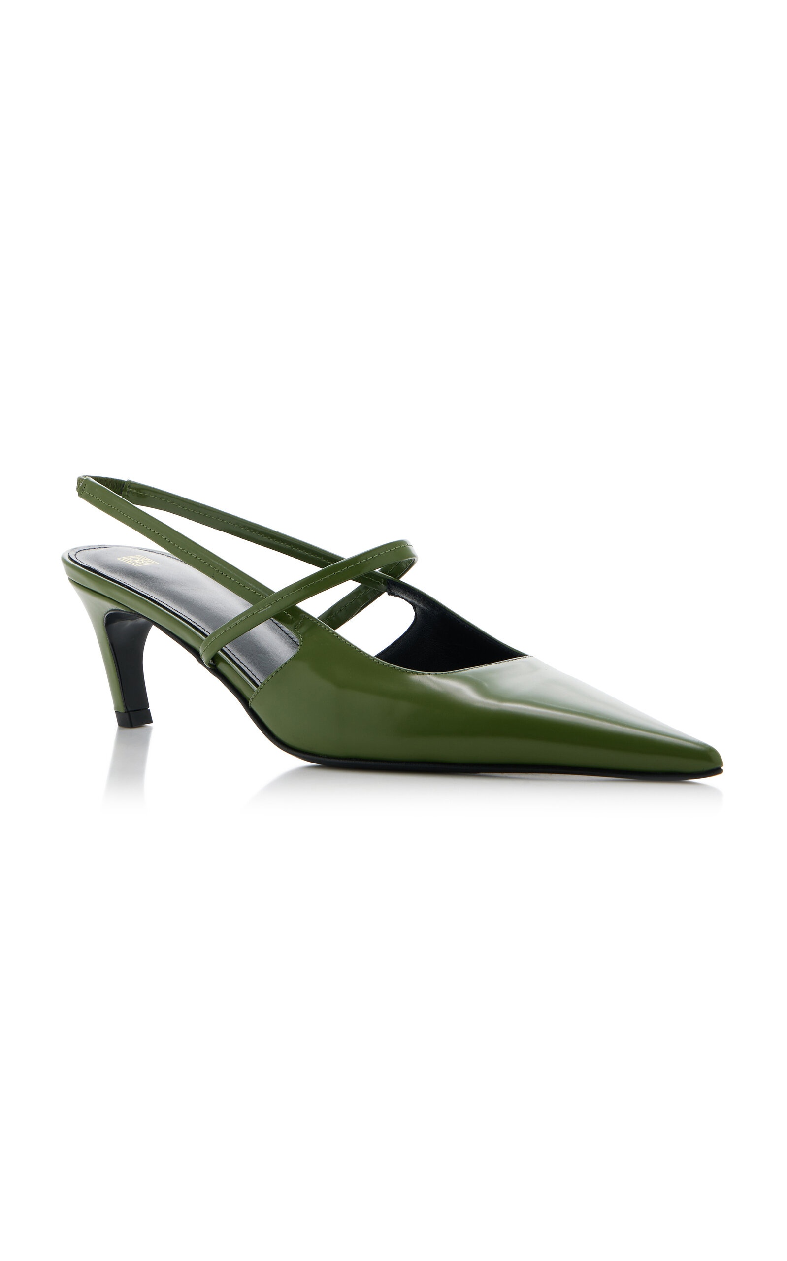 The Sharp Leather Slingback Pumps green - 4