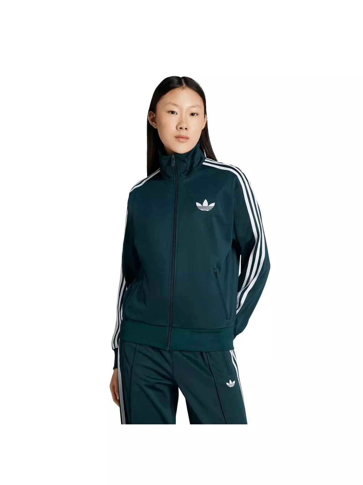 Originals Women's Adicolor Classic Firebird Loose Track Top -Green/White - 1