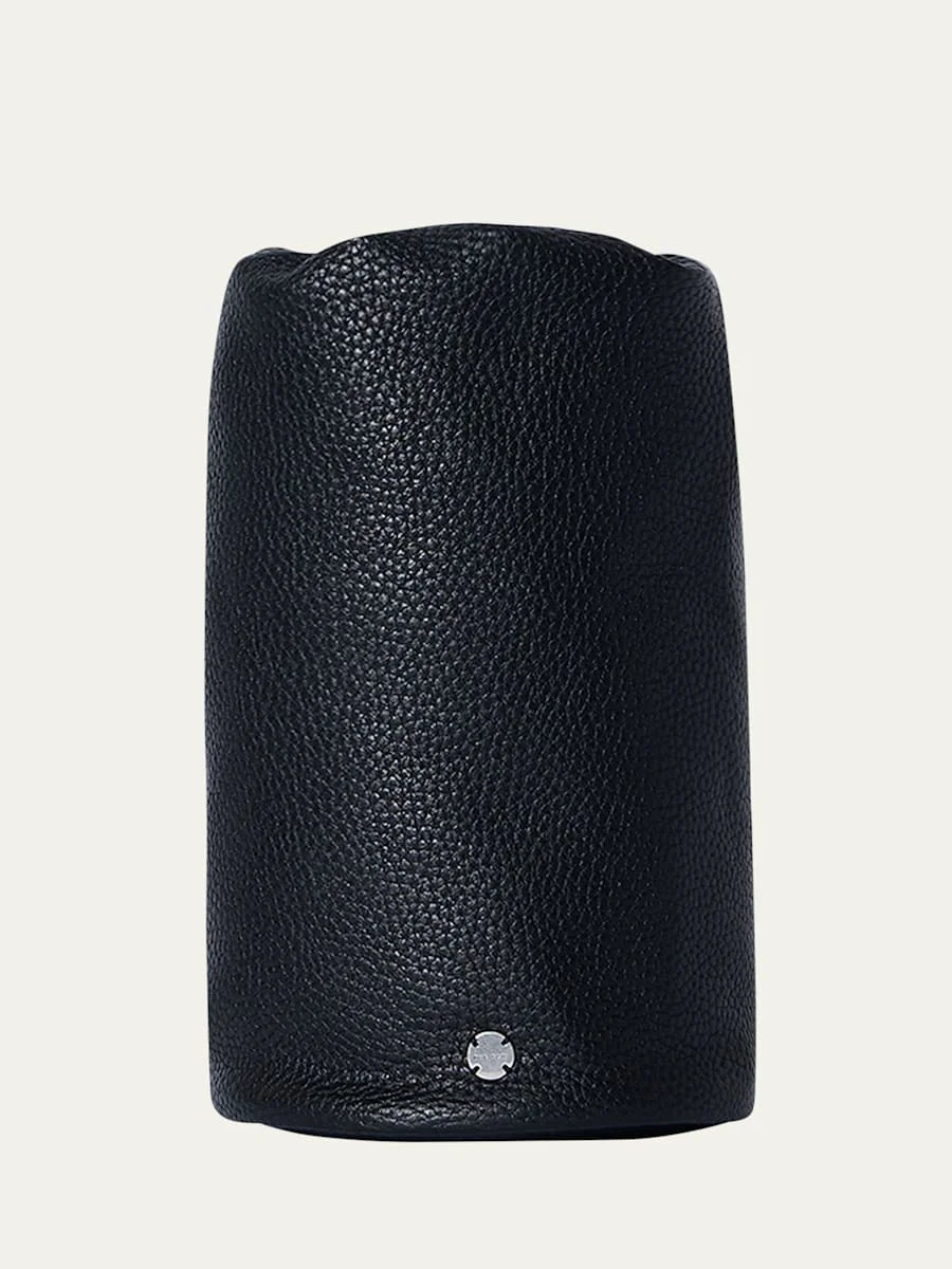 Men's Sporty Leather Drawstring Pouch - 1