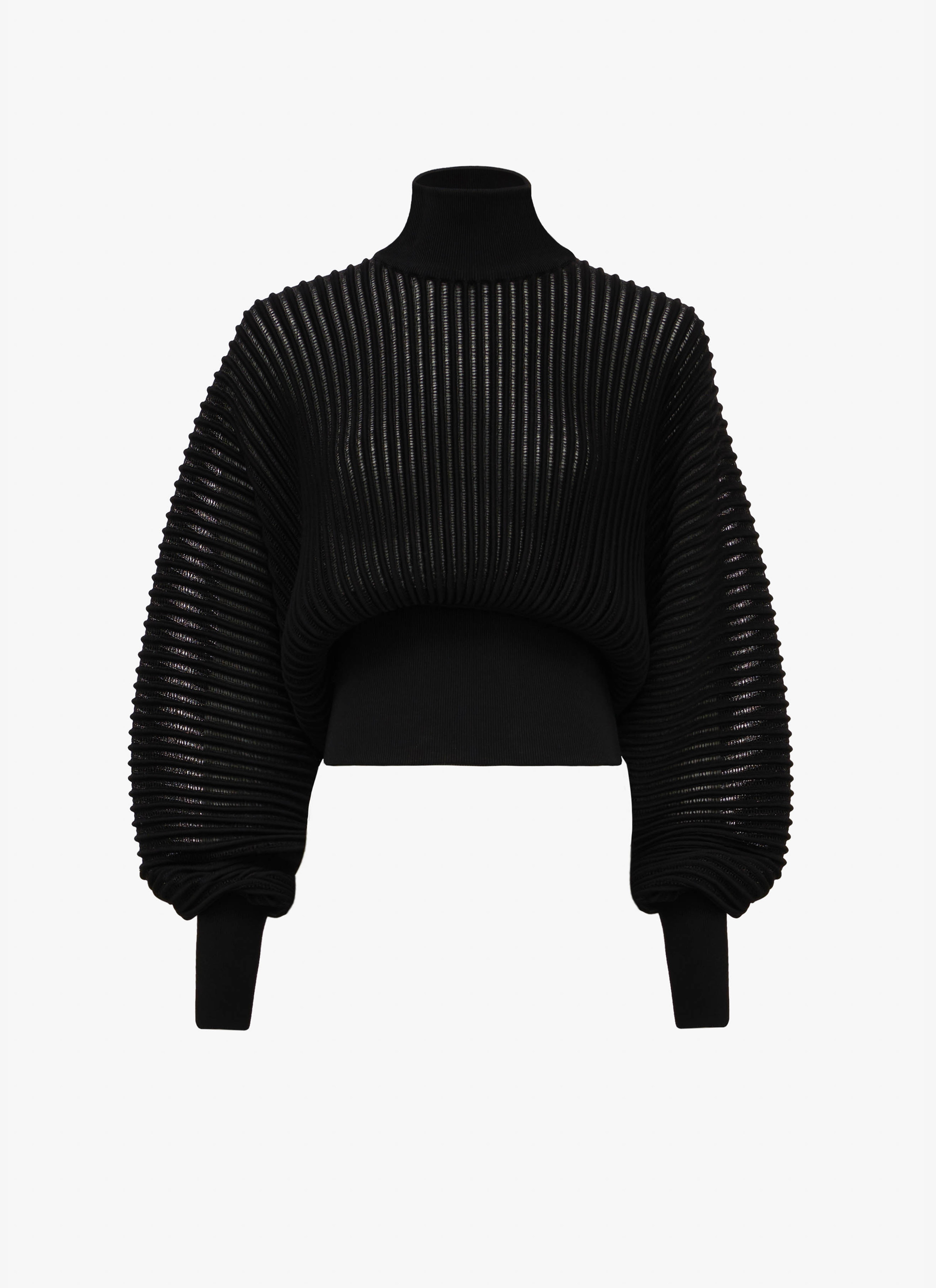 RIBBED LUREX JUMPER - 1