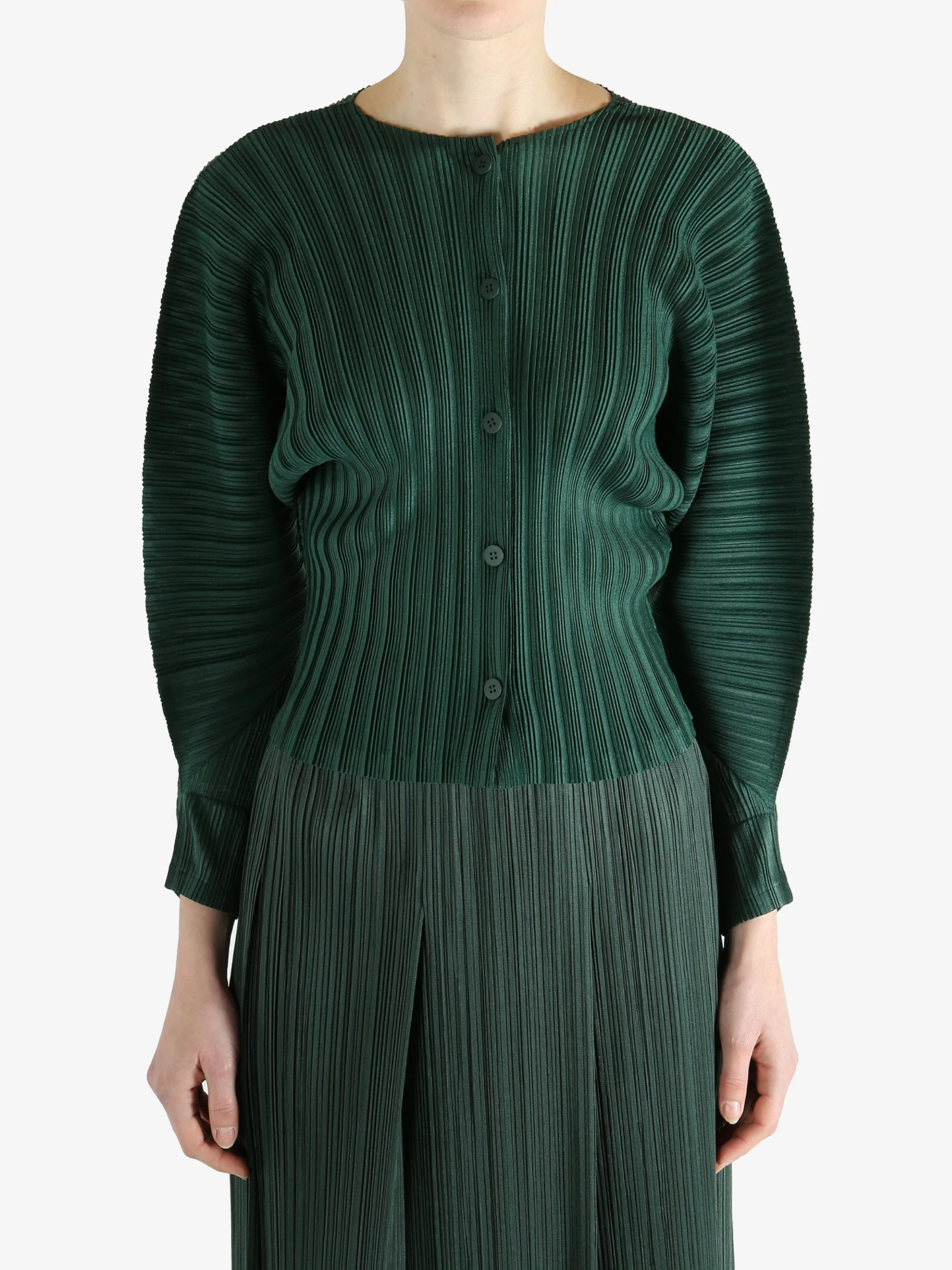 PLEATS PLEASE ISSEY MIYAKE - Women Rib Pleats December Cardigan - 1