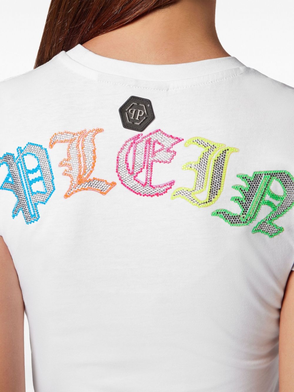 logo-embellished cotton T-shirt - 5
