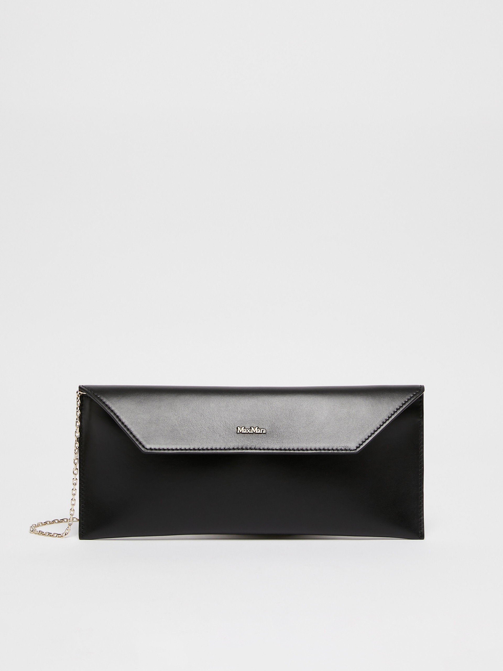 LONGENVELOPE Smooth semi-gloss leather clutch bag - 1