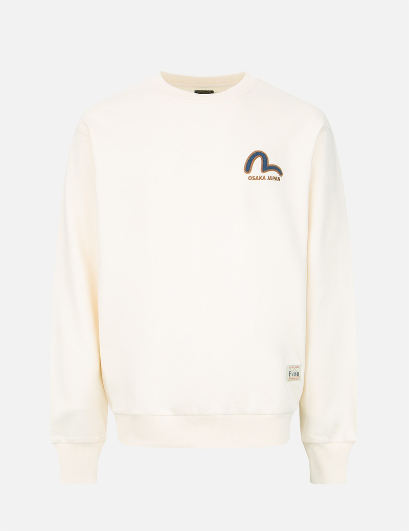 KAMON LOGO DENIM APPLIQUÉ SWEATSHIRT 1