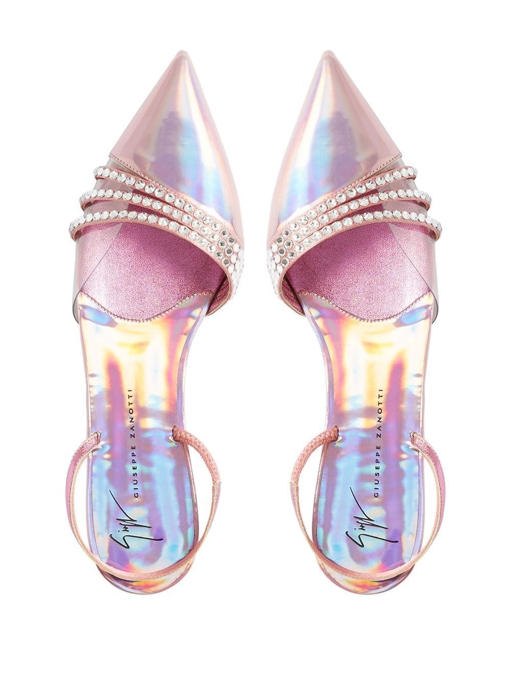 Claralie rhinestone-embellished slingback pumps - 4