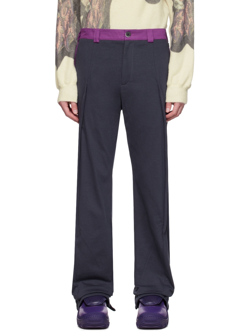 Gray Agathon Trousers - 1