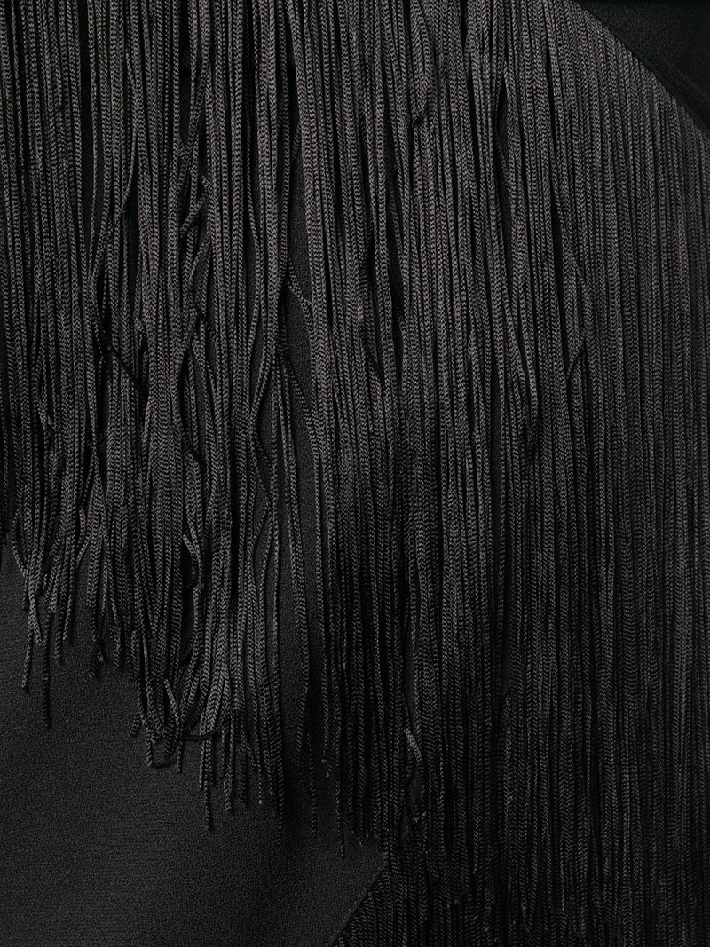 cascading fringe slip dress 5