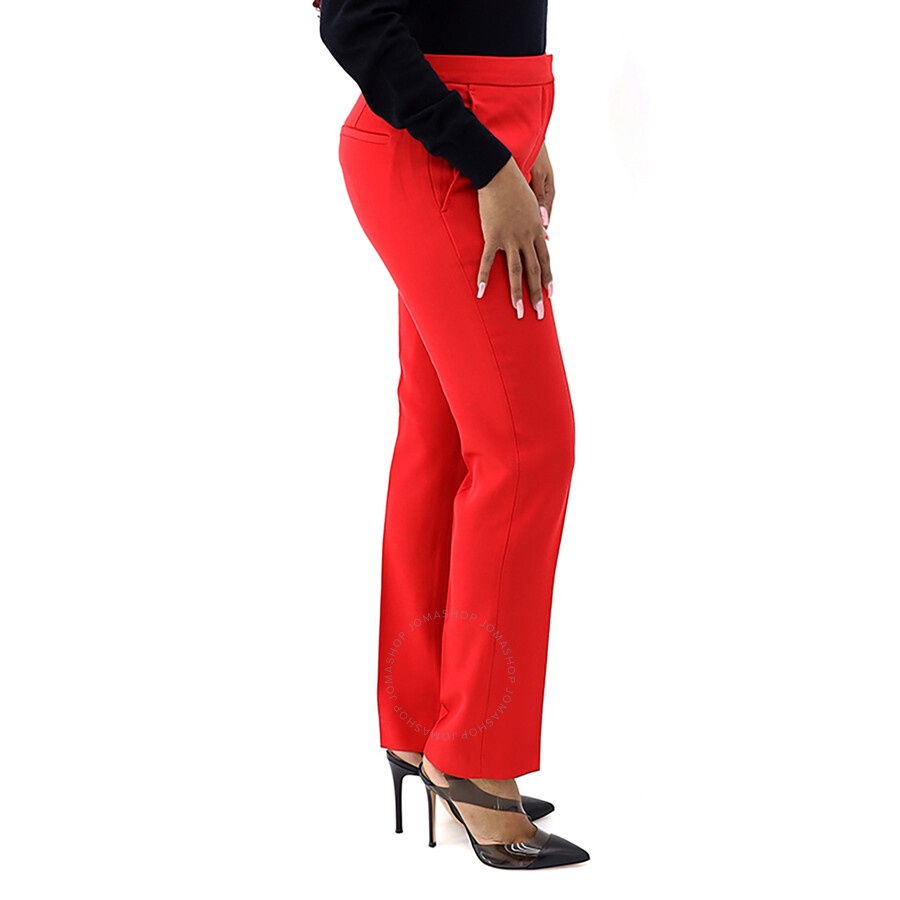Burberry Bright Red Wool Straight-fit Tailored Trousers - 5