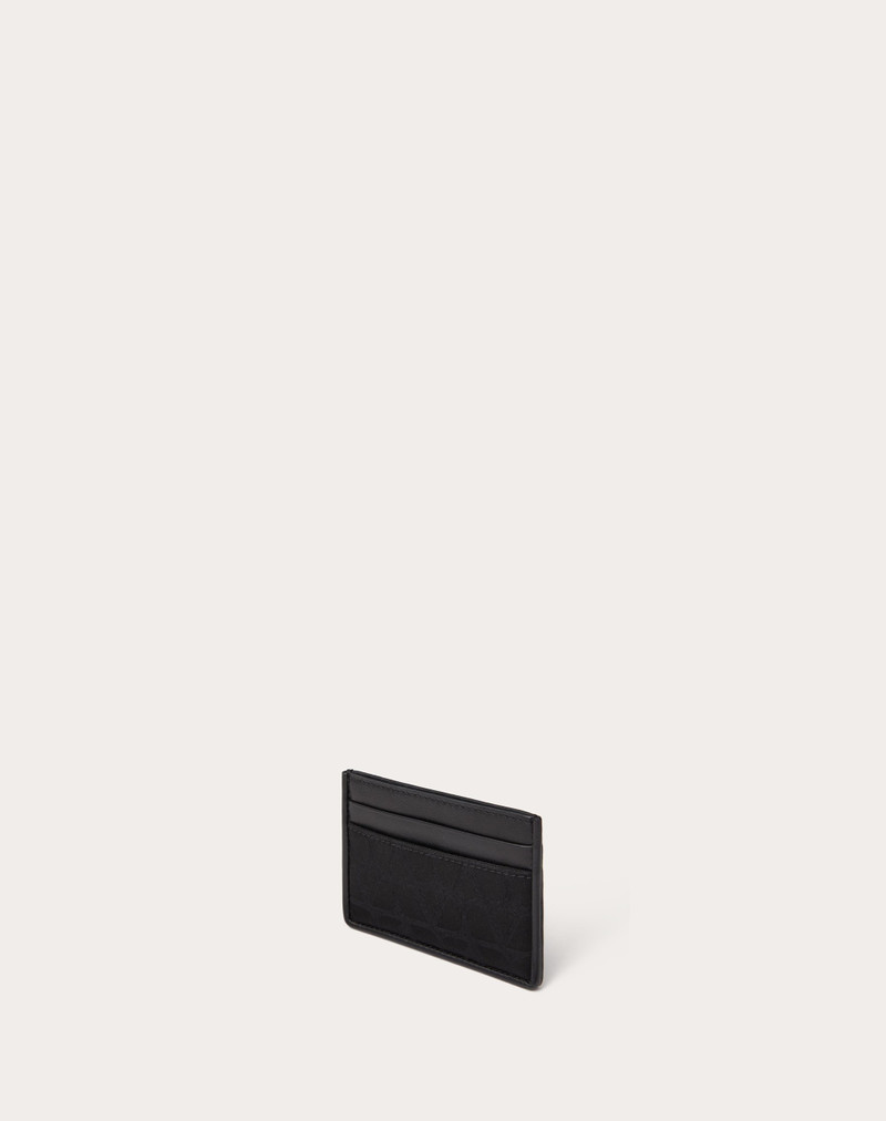 TOILE ICONOGRAPHE CARD HOLDER IN TECHNICAL FABRIC WITH LEATHER DETAILS 4