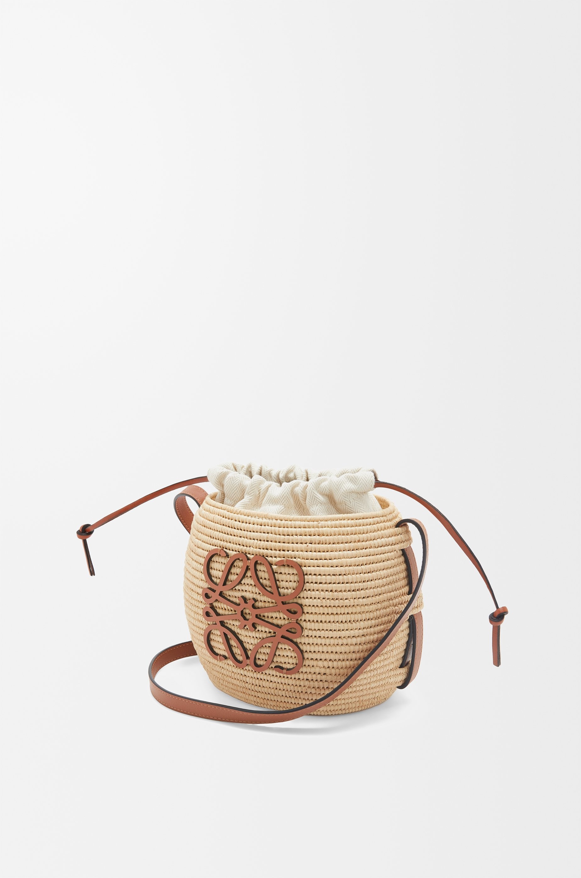 Beehive Basket bag in raffia and calfskin - 3