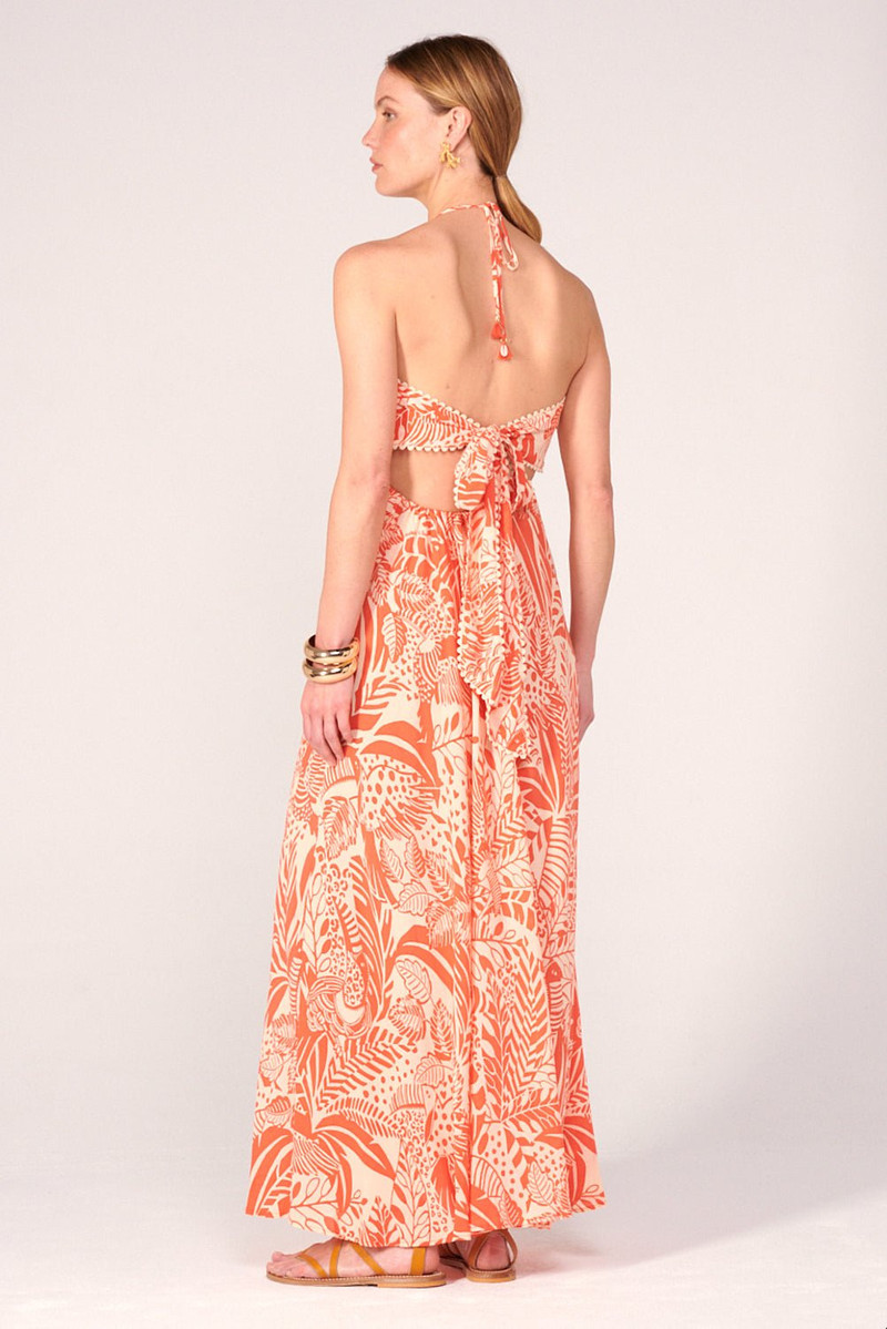 Long Dress Carla - Orange Toucan 5