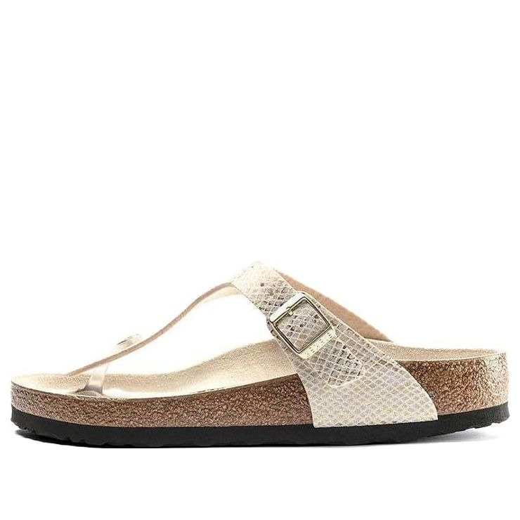 Birkenstock Gizeh Narrow Fit Sandals'Gold Python' 1018665 - 1