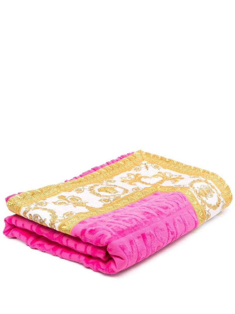 Baroque-print cotton towel 1