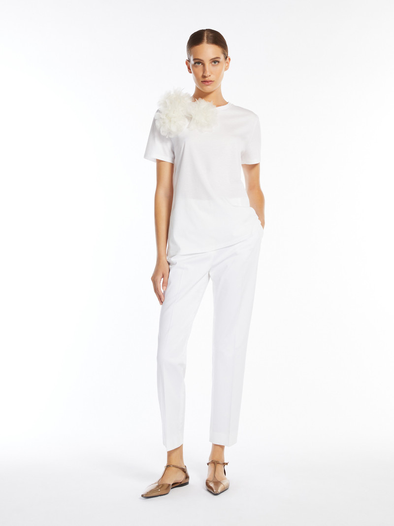 Max Mara SUGHERO Embroidered jersey T-shirt outlook