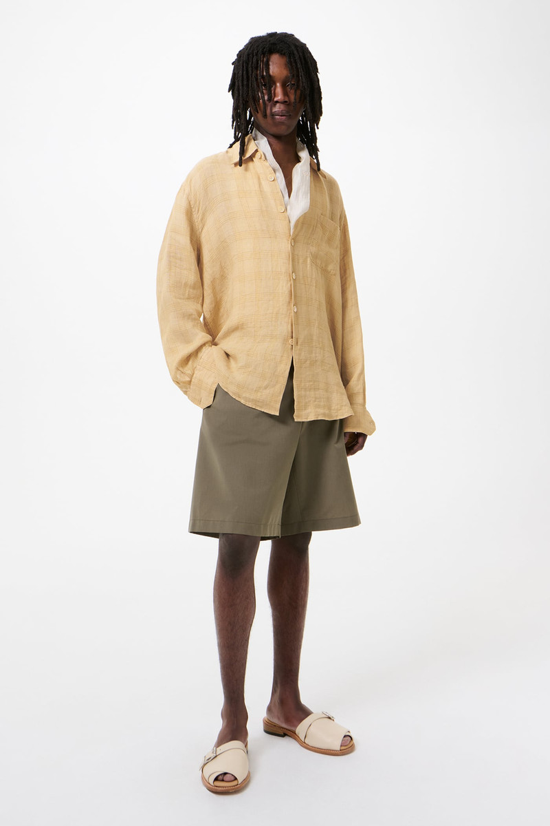 Our Legacy Above Shirt Vacay Check Gauze Linen outlook