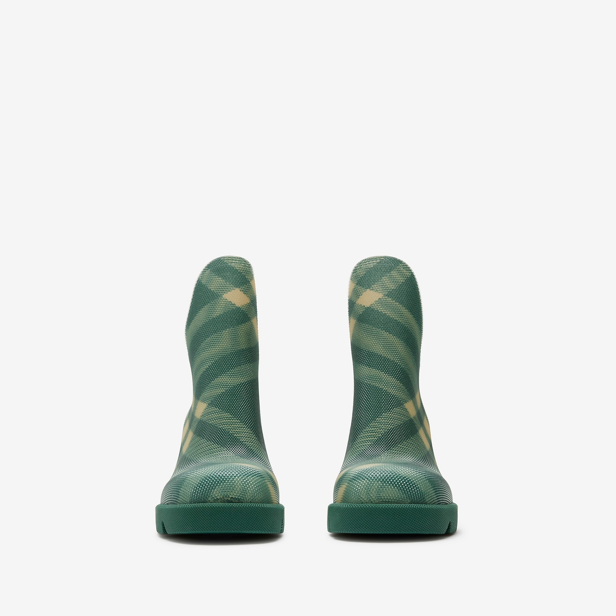 Check Rubber Marsh Heel Boots - 3