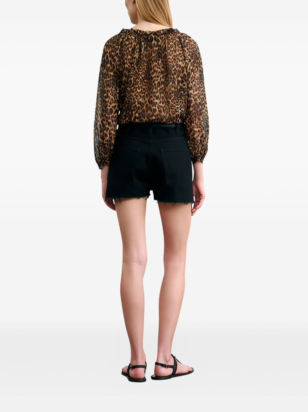 leopard-print tassel blouse - 2