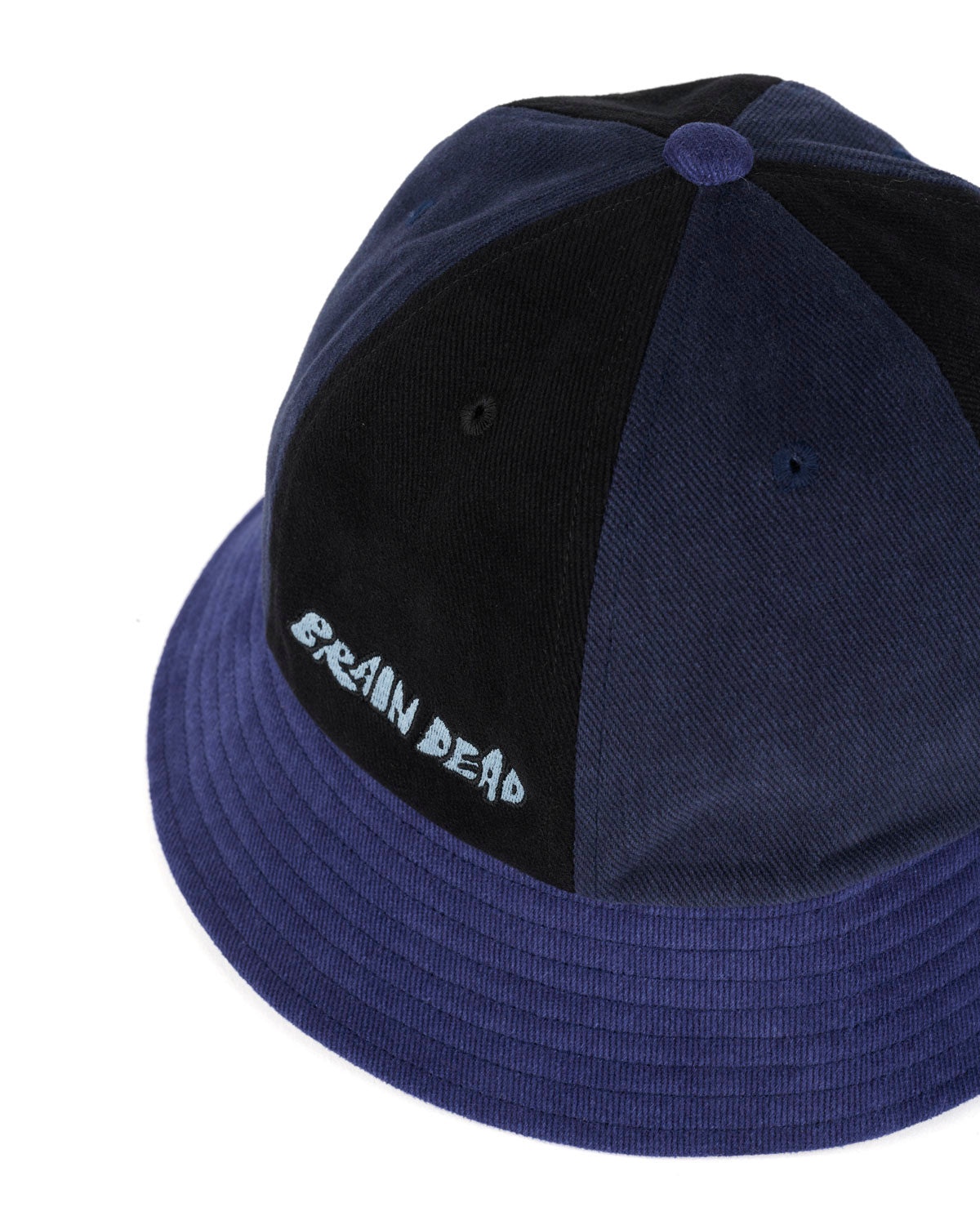 Brushed Twill Panelled Bell Hat - Navy Multi - 3