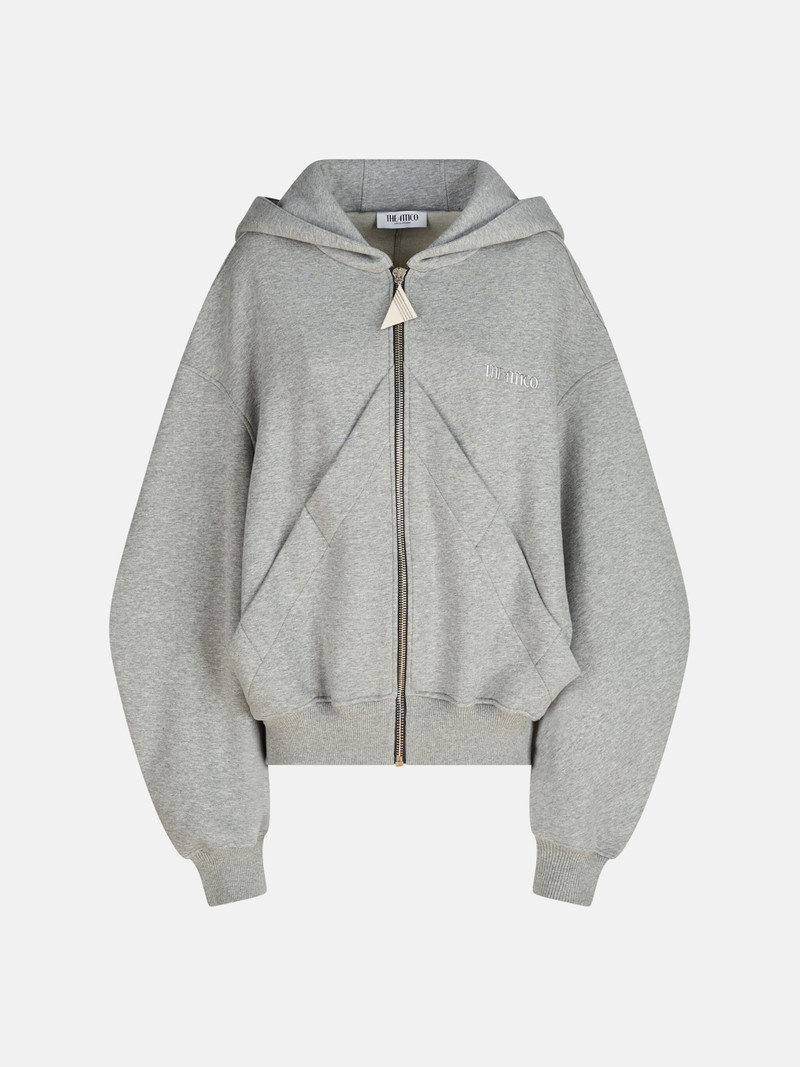 MELANGE GREY AND BEIGE SWEATSHIRT 1