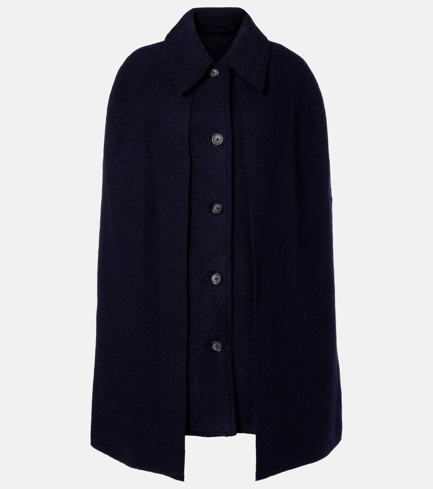 Wool bouclé cape - 1