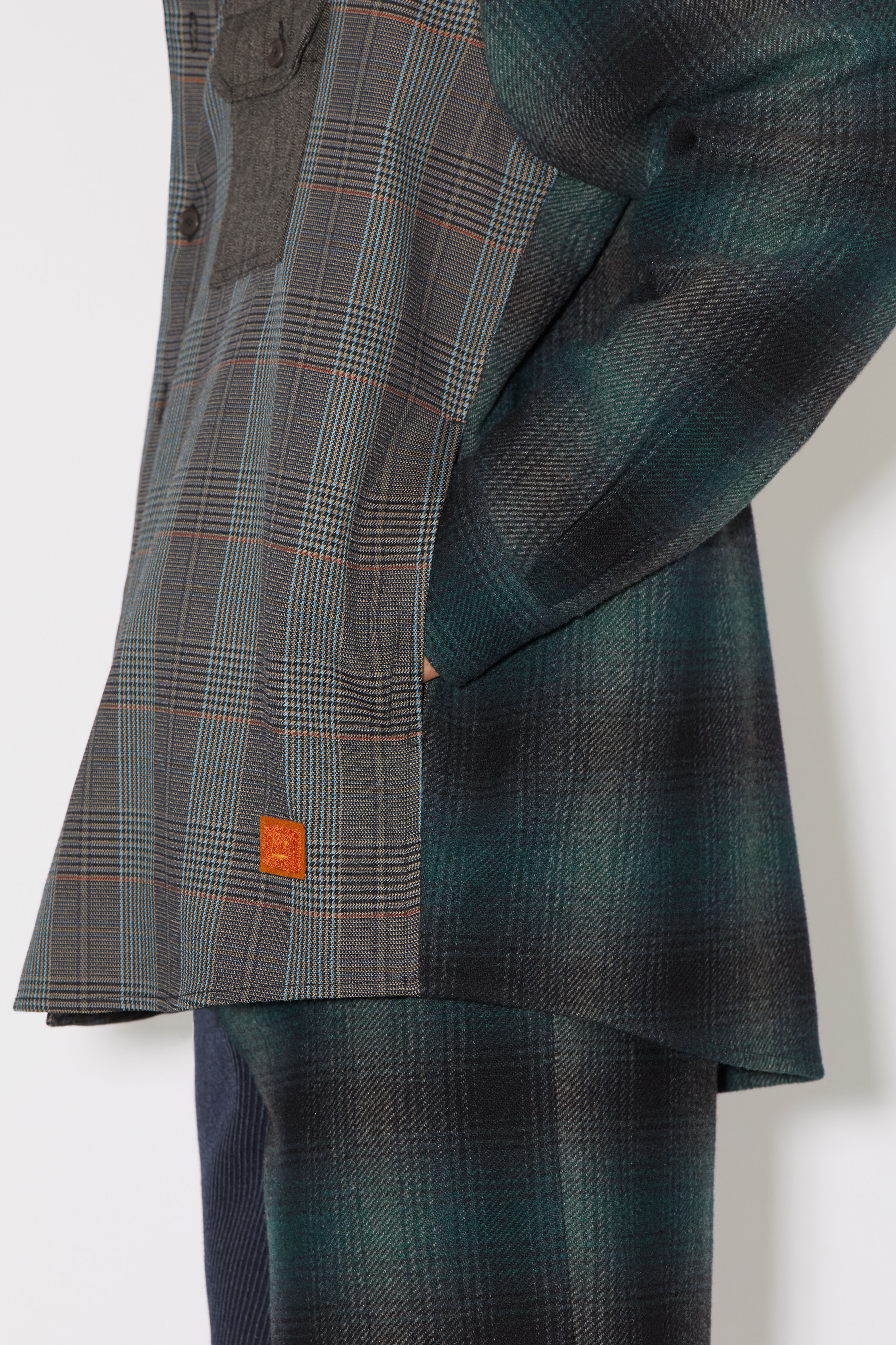 Patchwork shirt - Blue/green - 5