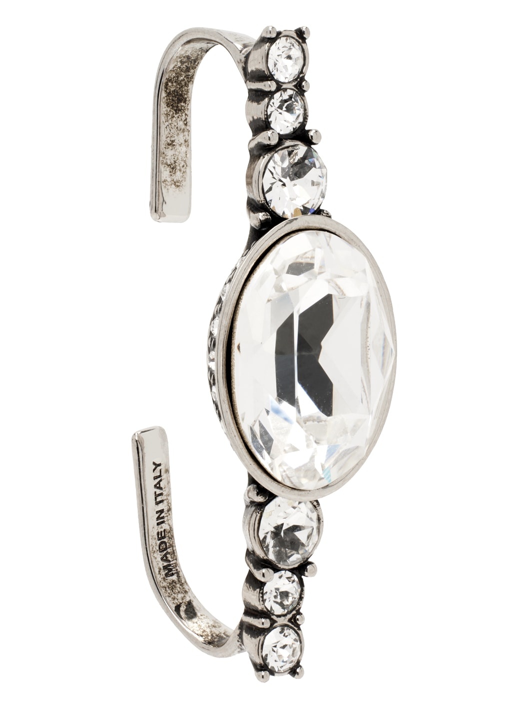 Alexander McQueen Gunmetal Crystal Ear Cuff | REVERSIBLE