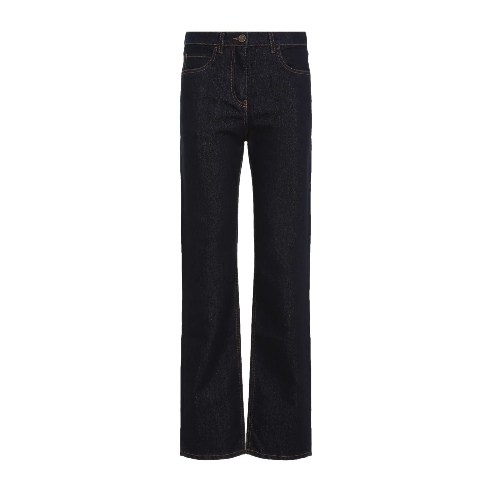 デニム・ジーパン ETRO Women Denim Pants WRNB0002 AD177 9000 BLUE ETRO Denim-jacquard high-rise wide-leg jeans | NET-A-PORTER