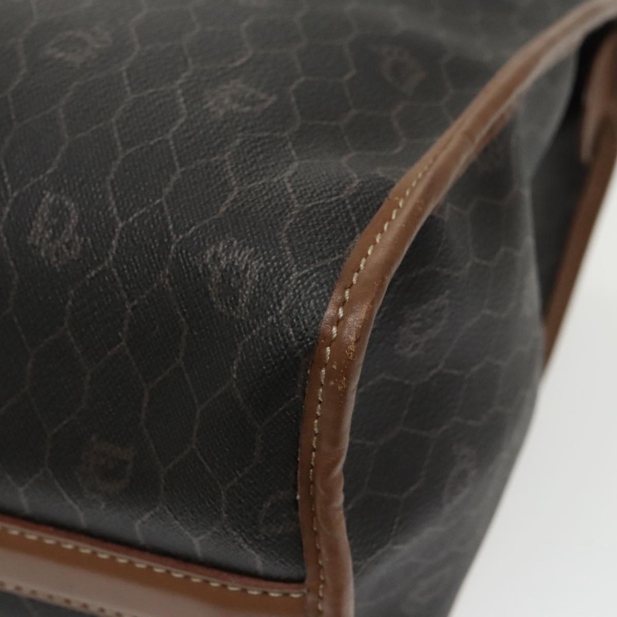 DIOR Honeycomb Canvas Hand Bag Black - 10