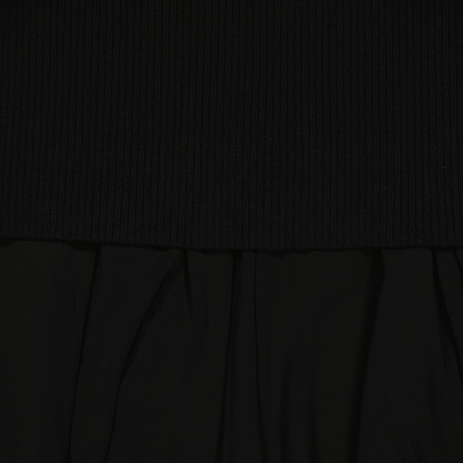 Burberry Black Wool And Crepe Off-the-shoulder Dress - 8