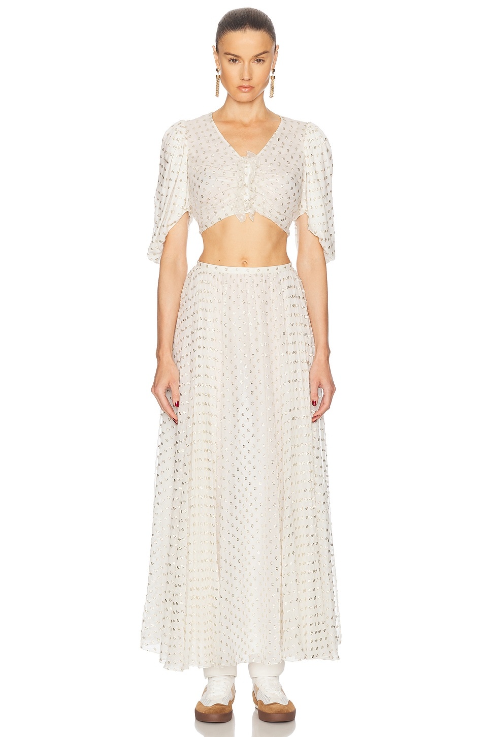 Long Polka Dot Skirt - 5