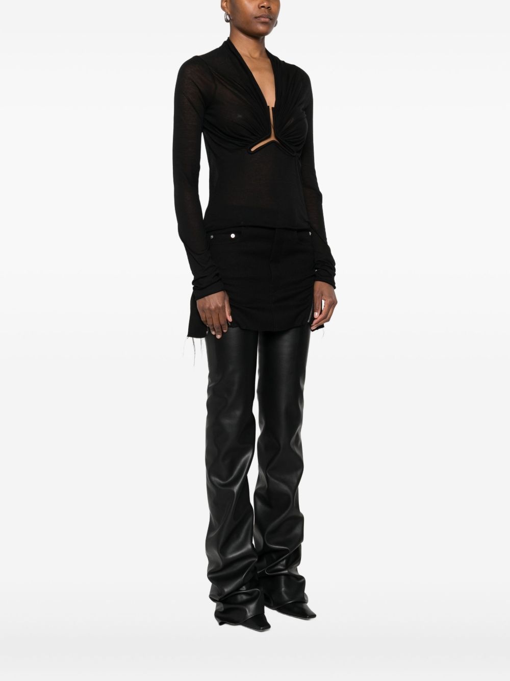 cut-out long-sleeve top - 3