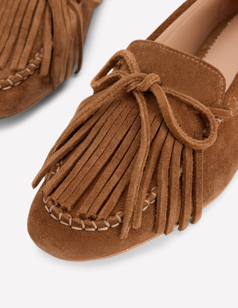 Soft Tassel Deck Shoes-Tan 5