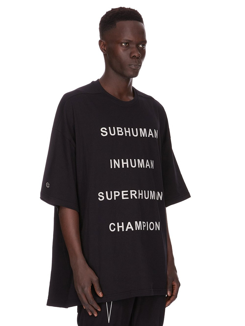 Rick Owens Black Champion Edition Tommy T-shirt outlook