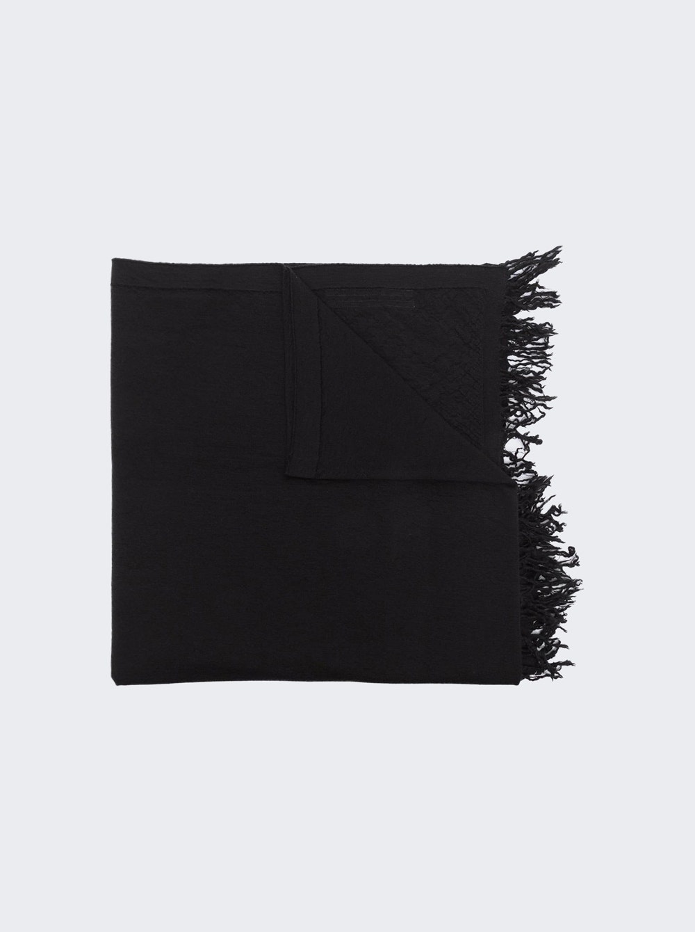 Knit Blanket Scarf Black - 1