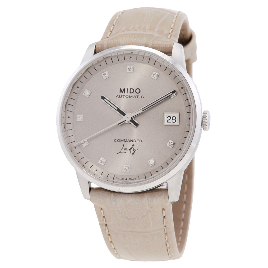 Mido - Mido Commander Lady Automatic Diamond Brown Dial Watch M0212071629600 - 1