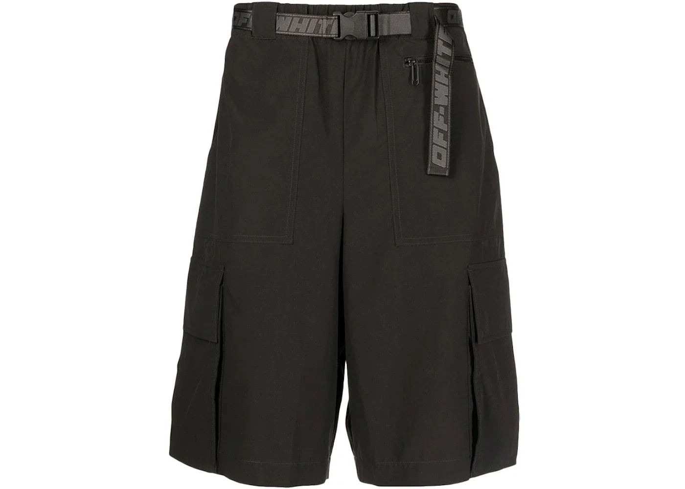 OFF-WHITE Industrial Belt Cargo Shorts Black - 1