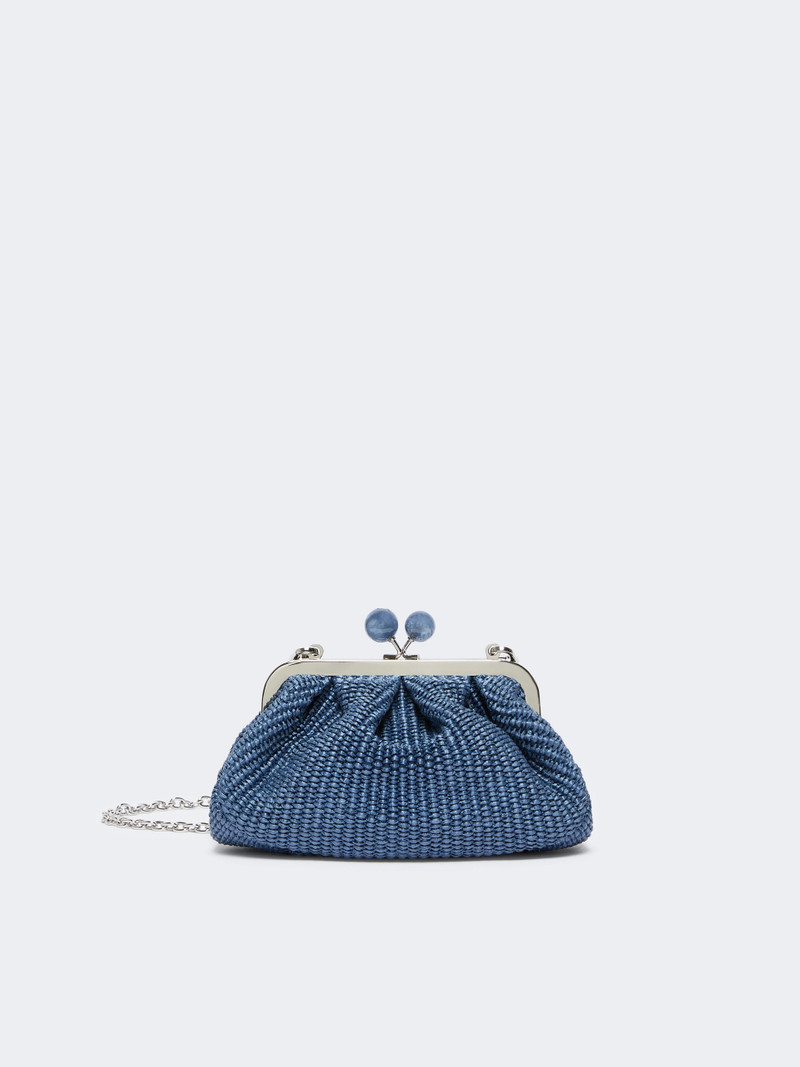 PALMAS Small raffia-effect Pasticcino Bag - AVIO 1
