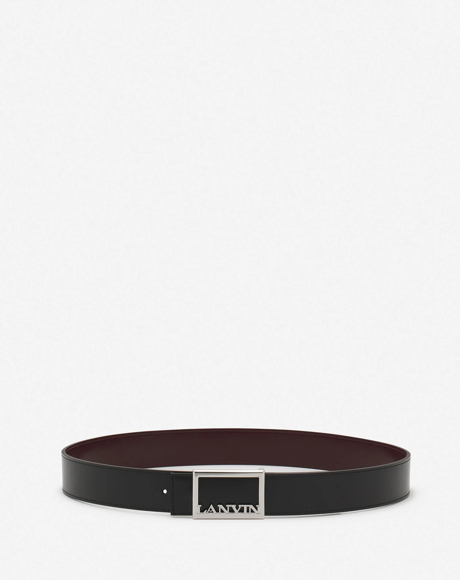 LANVIN SIGNATURE REVERSIBLE LEATHER BELT - 1