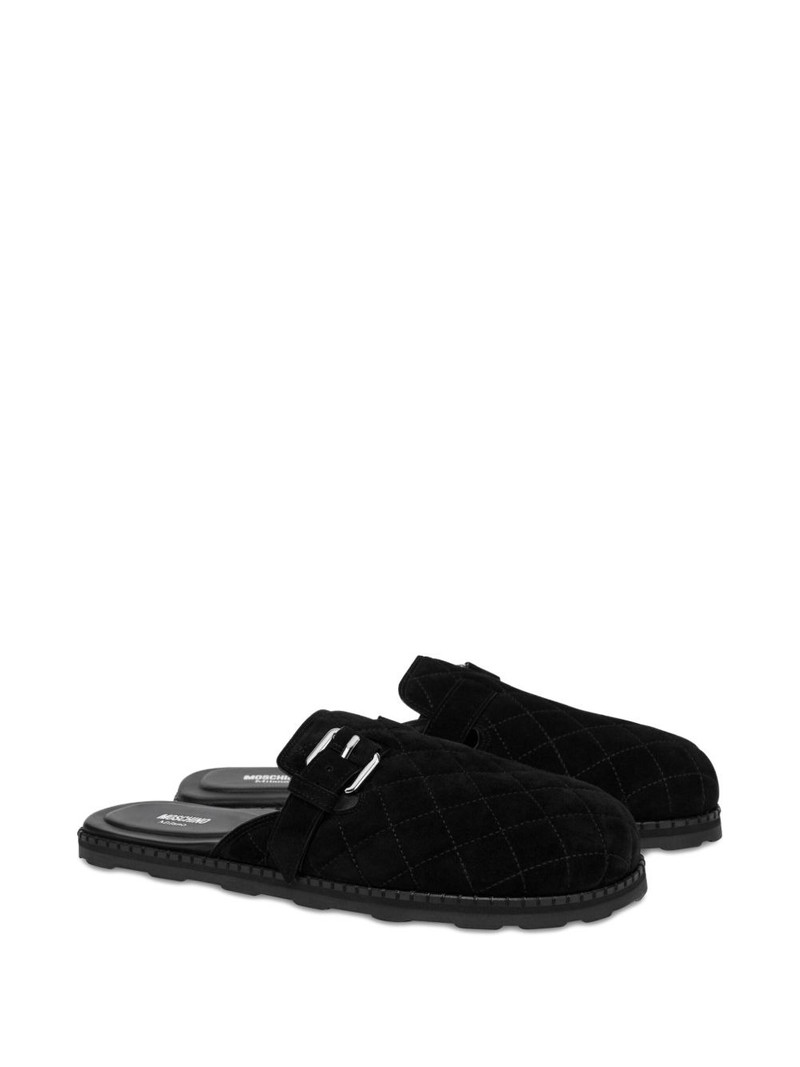 Moschino quilted suede mules outlook