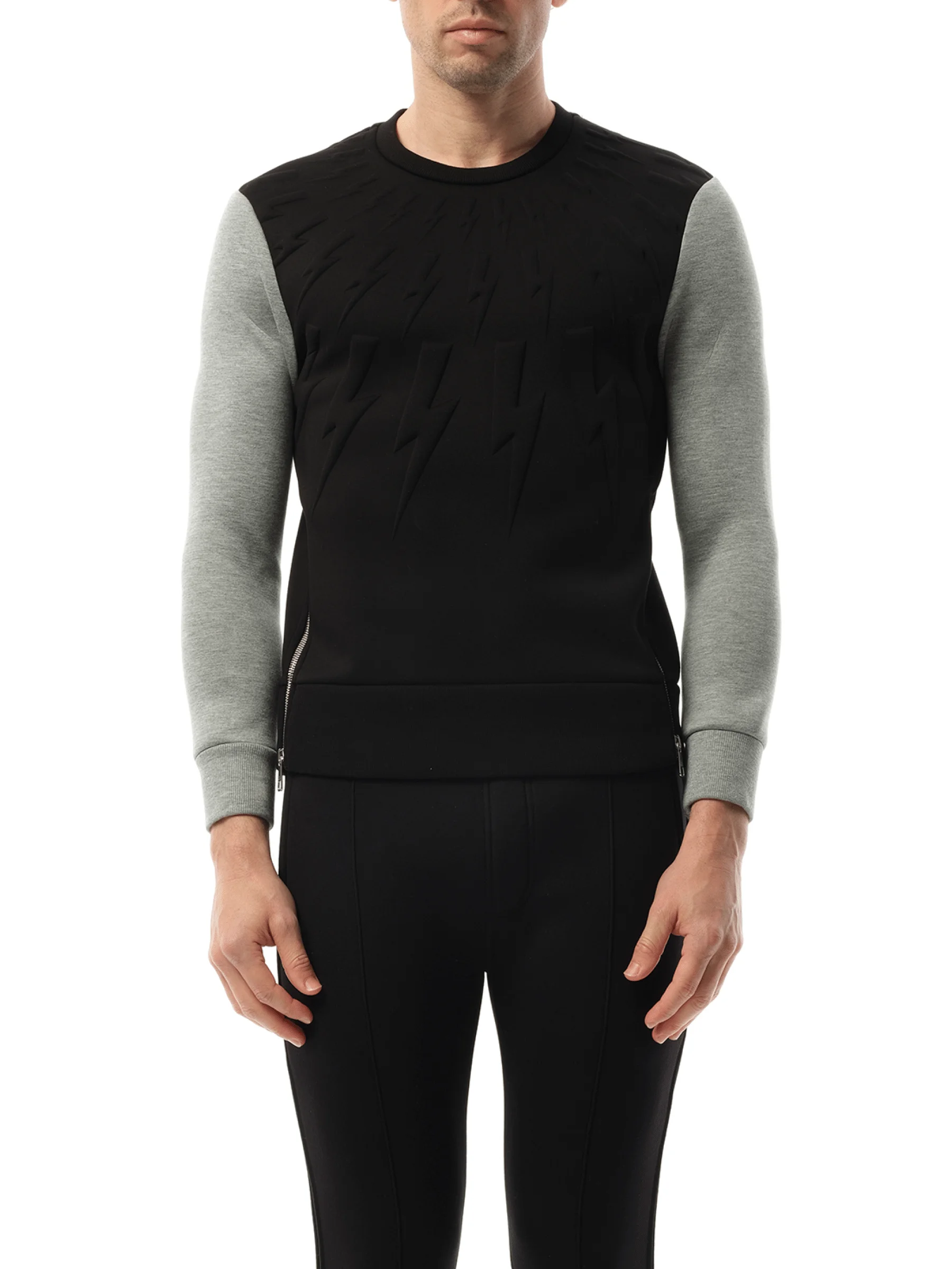 Sweatshirt in Black/Grey - 1