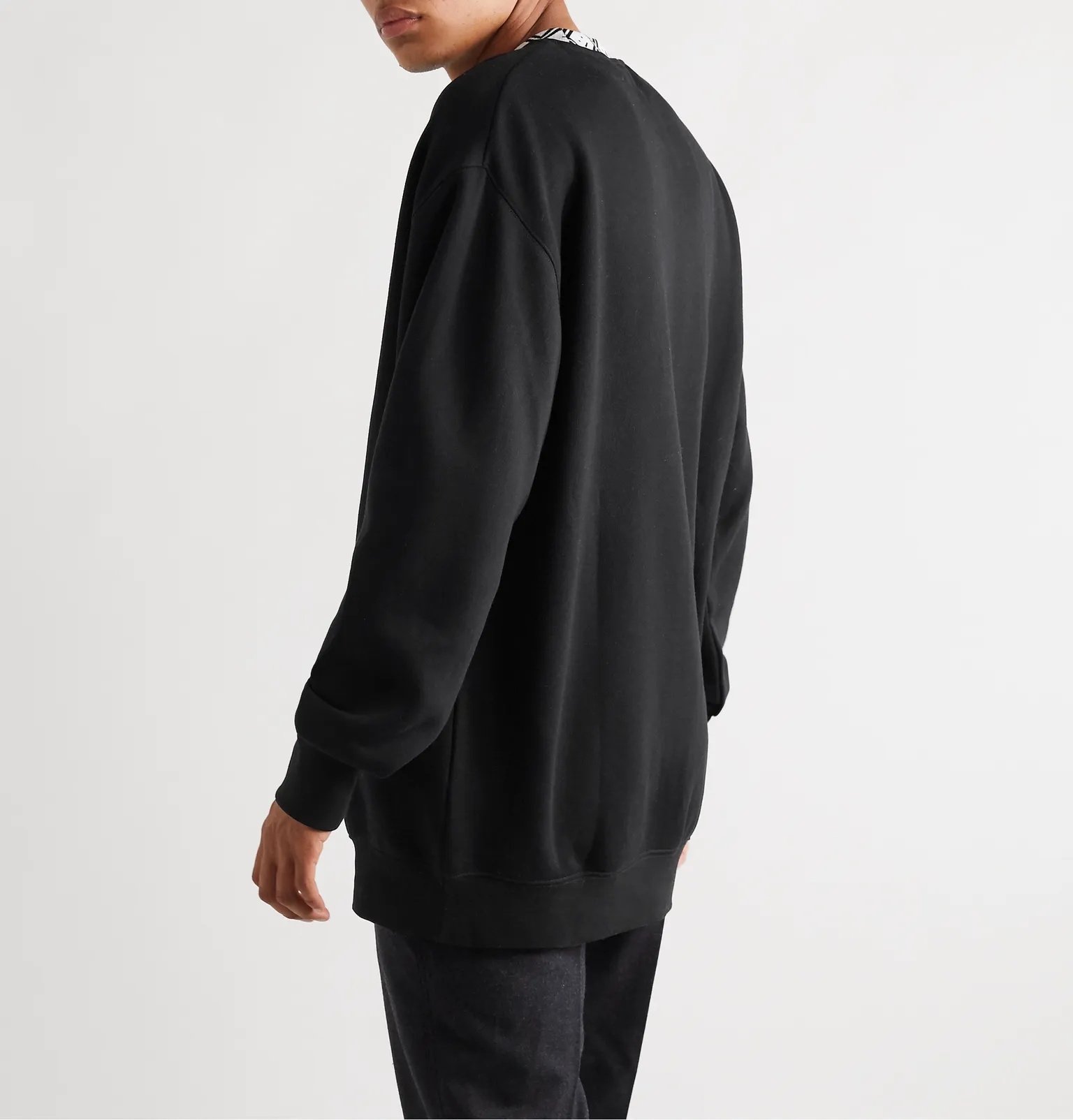 Oversized Logo-Jacquard Fleece-Back Jersey Sweatshirt - 4