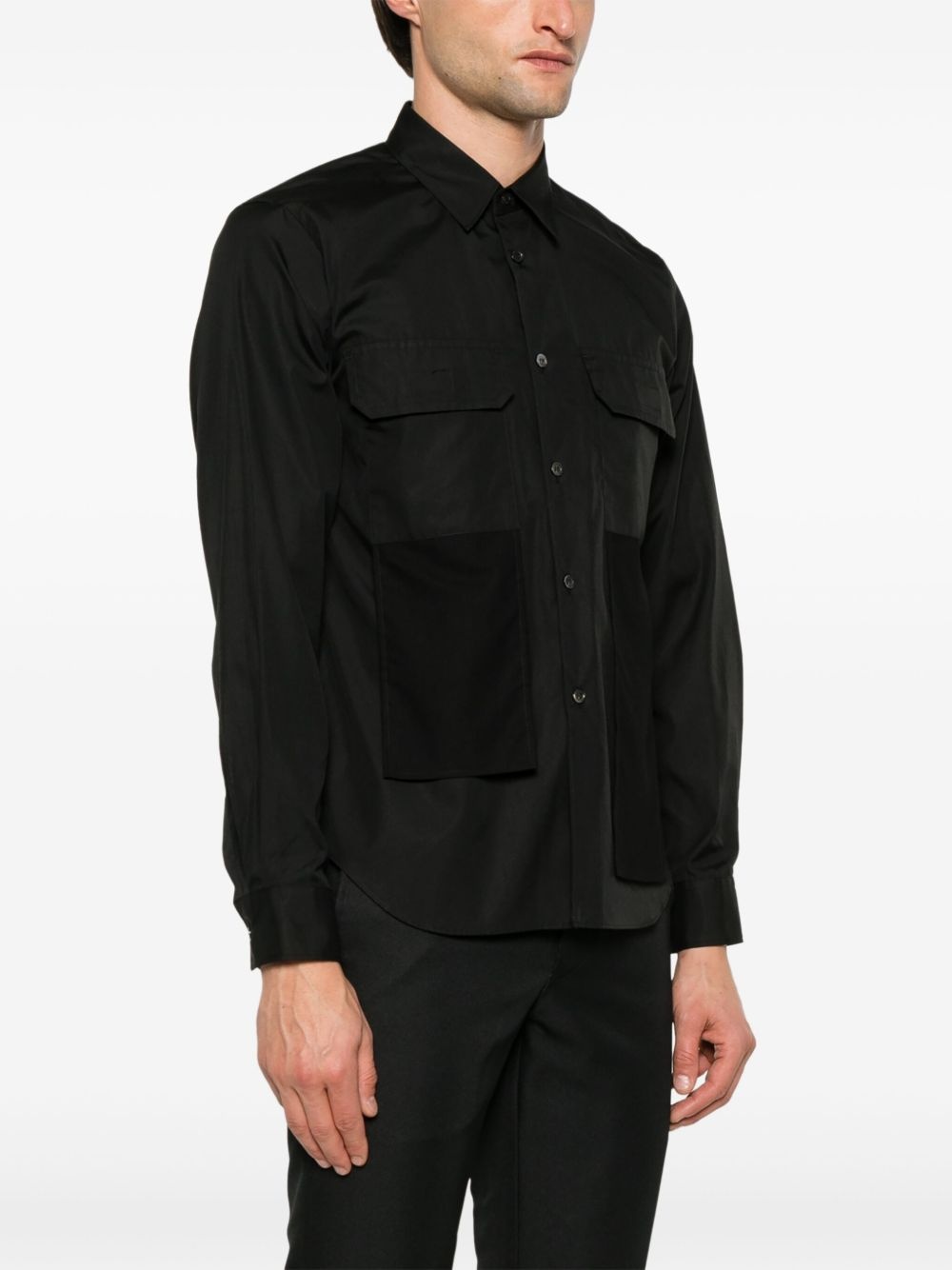draped-detail shirt - 3