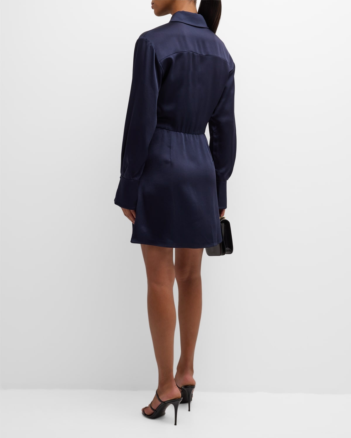 Talit Draped-Front Mini Shirtdress - 4