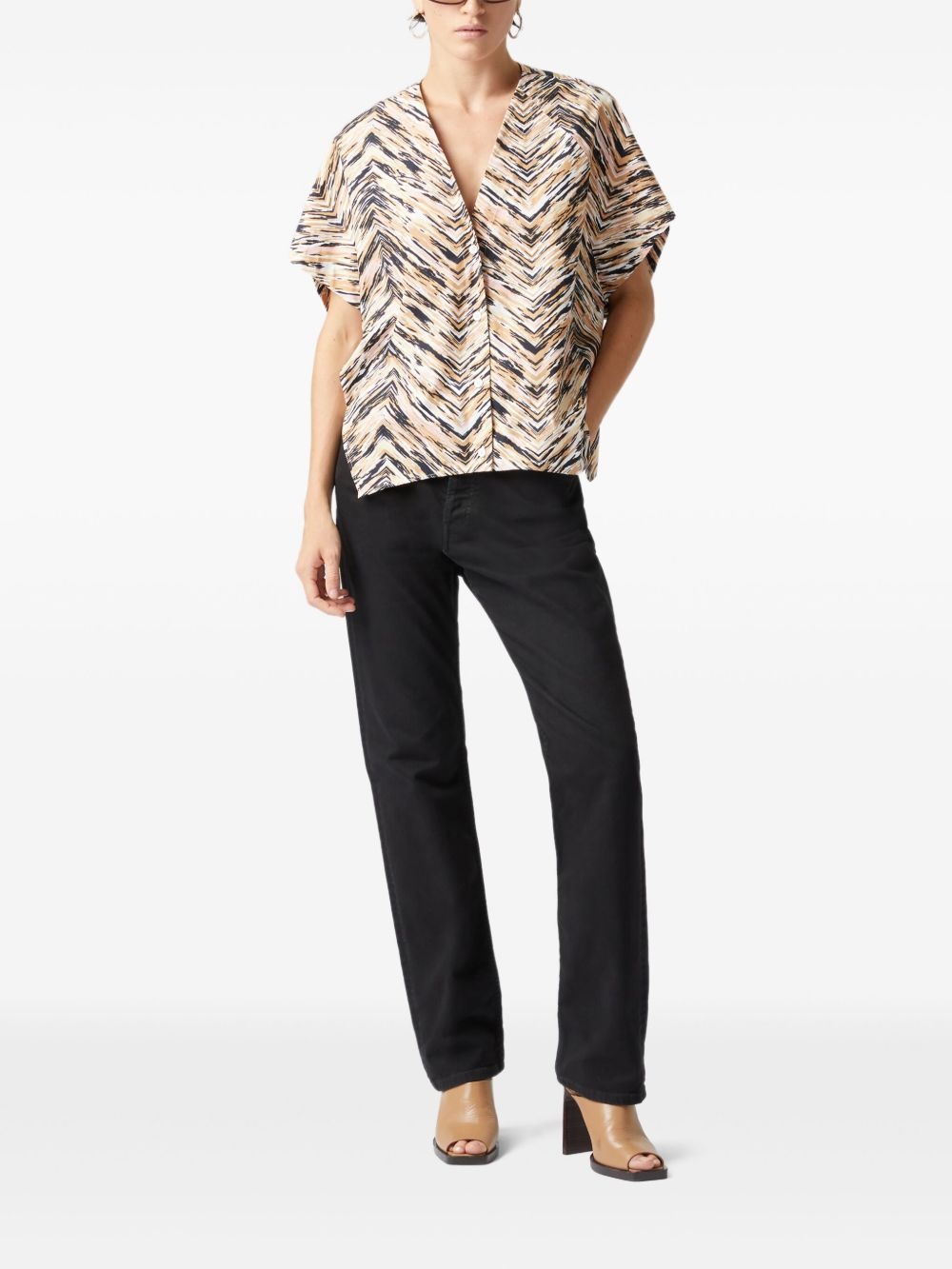 zigzag-print shirt - 2