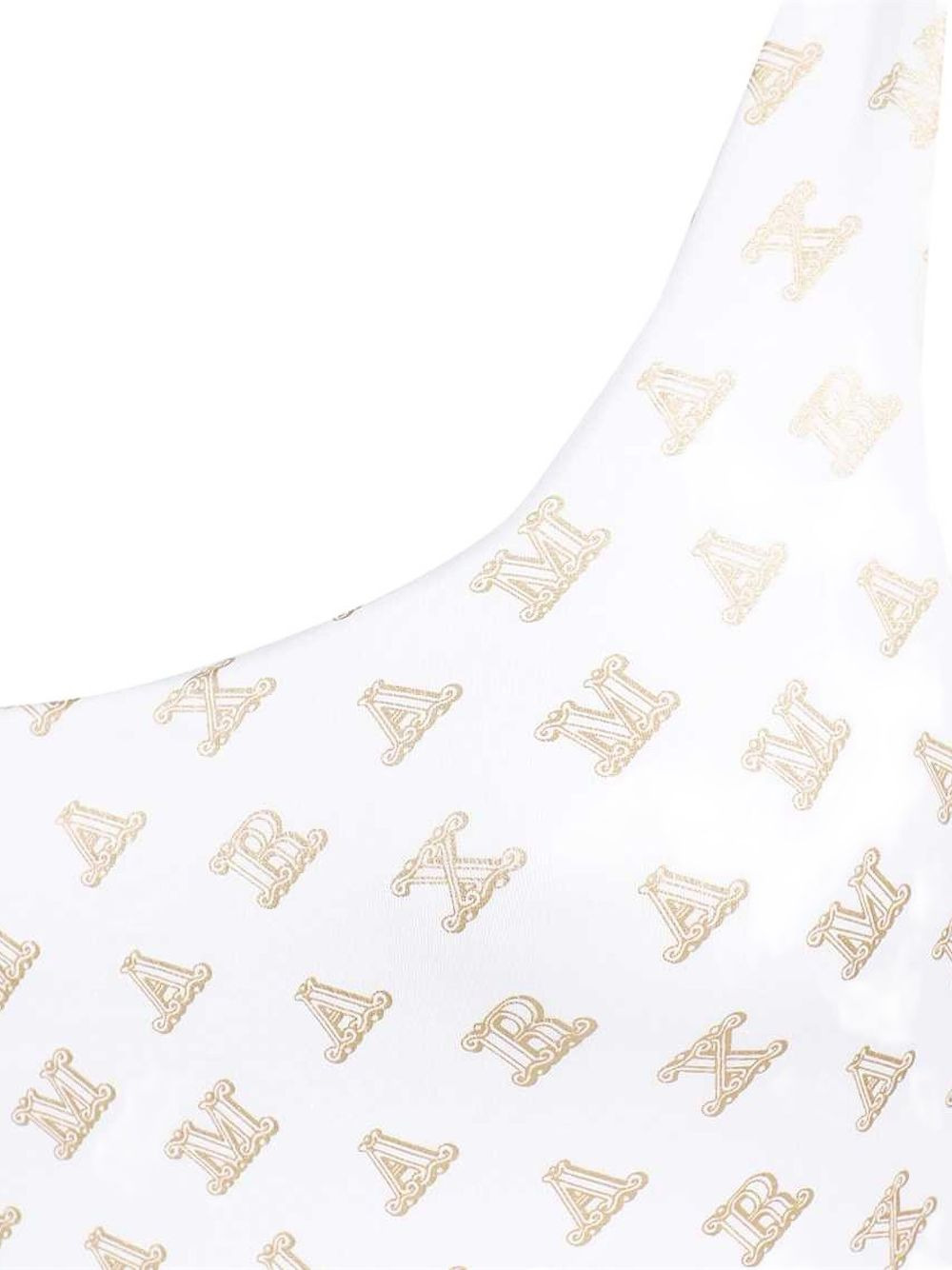 logo-print one-shoulder swimsuit - 3