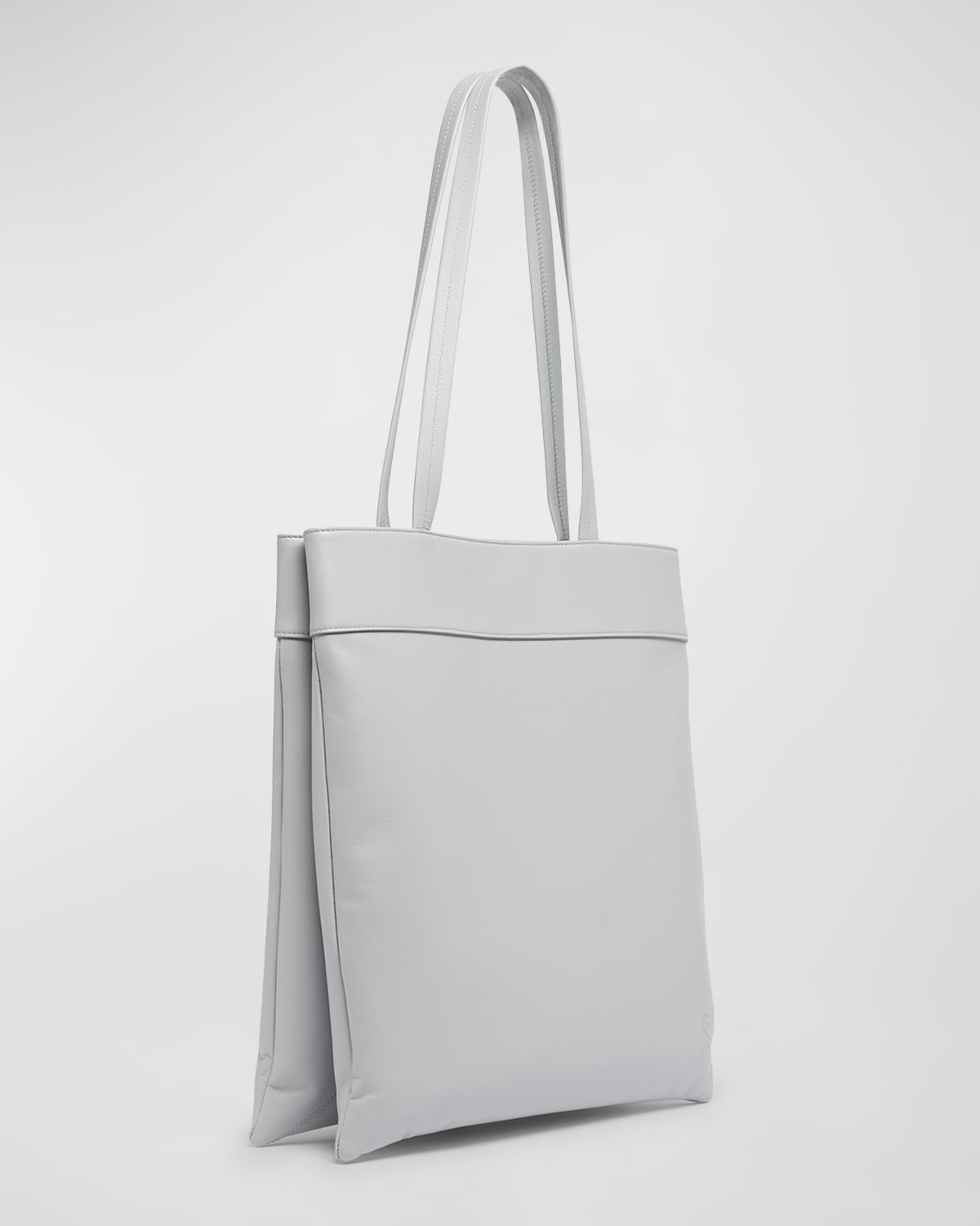 Split Double-Compartment Leather Tote Bag - 6