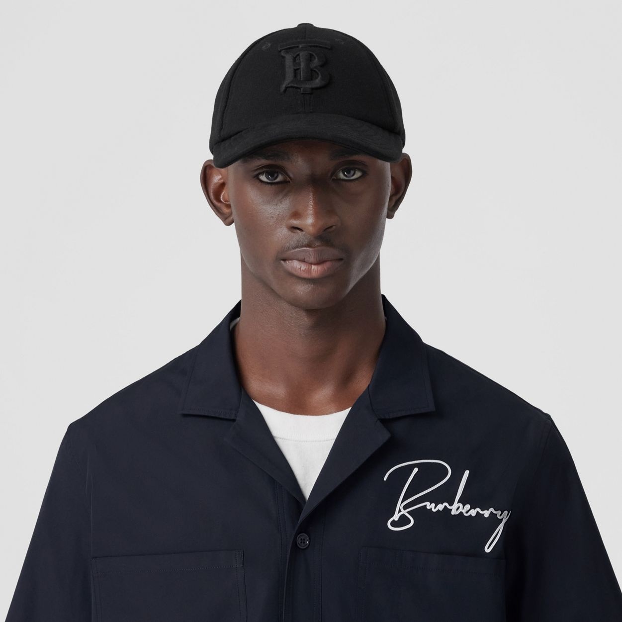 Short-sleeve Embroidered Logo Cotton Shirt - 3