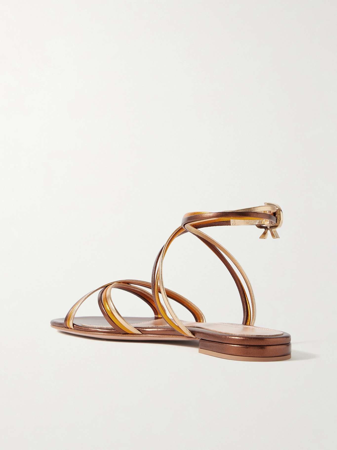 Calissa metallic leather sandals Bronze - 3